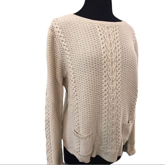𝅺ASOS Boatneck Cable Knit Sweater Size 14 - Picture 2 of 12